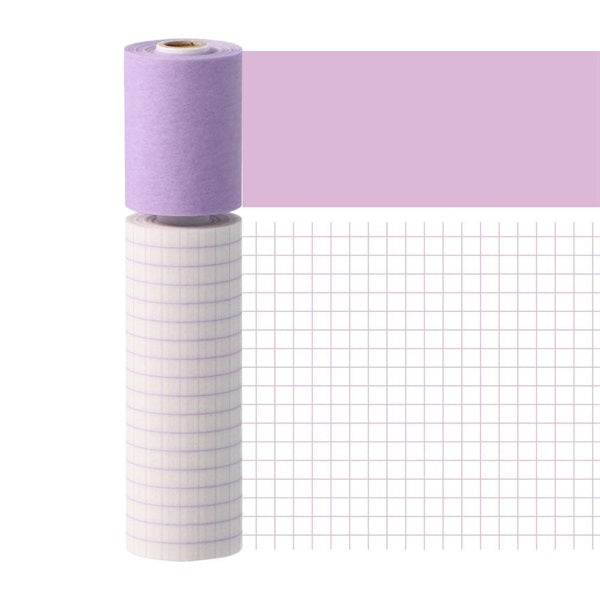 Maste Writeable Perforated Washi Tape 2pc - Purple Grid