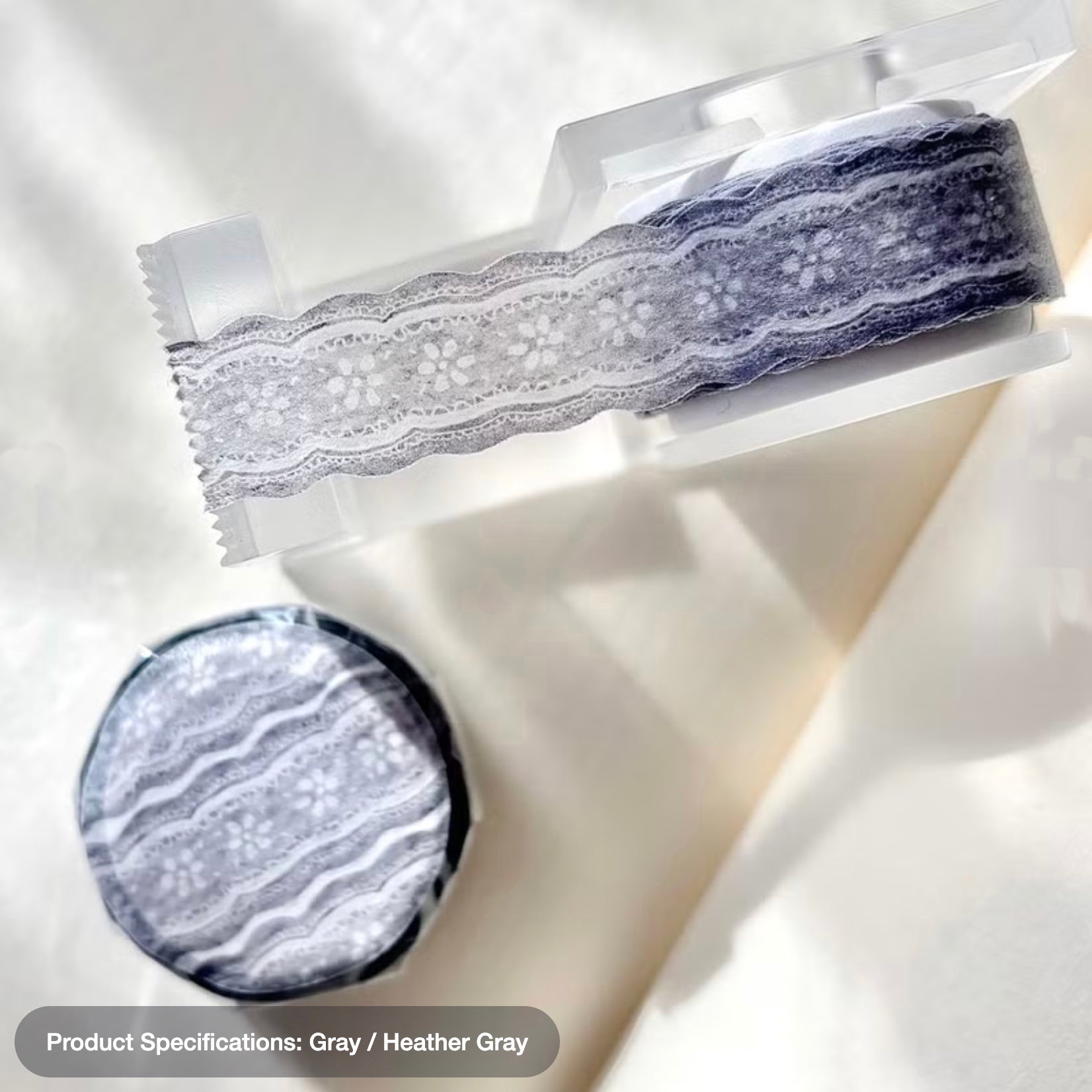 Pion - 1.5cm Die Cut Washi Tape - Gray