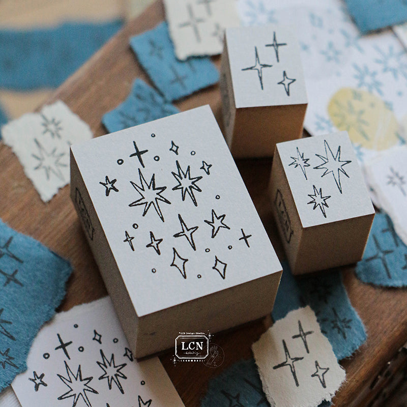 PRE ORDER: LCN Rubber Stamp Set - Hand-Draw stars M R00168