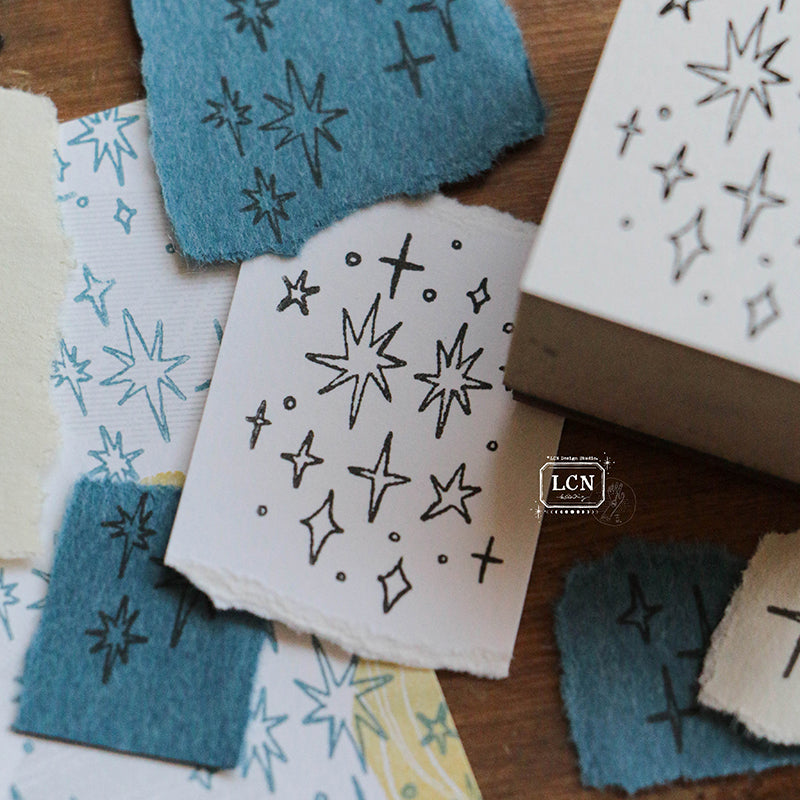 PRE ORDER: LCN Rubber Stamp Set - Hand-Draw stars M R00168