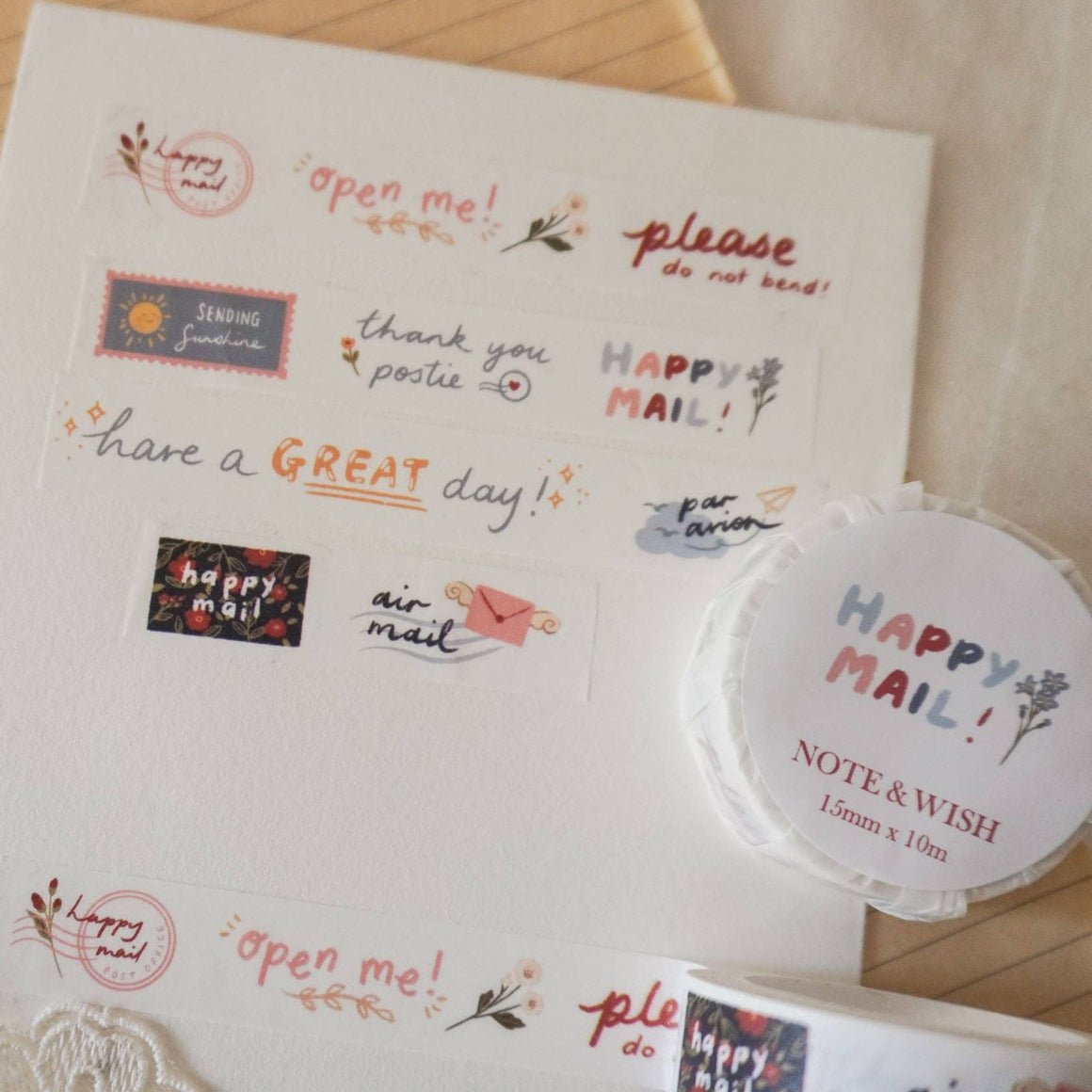 Note & Wish - Happy Mail Washi Tape