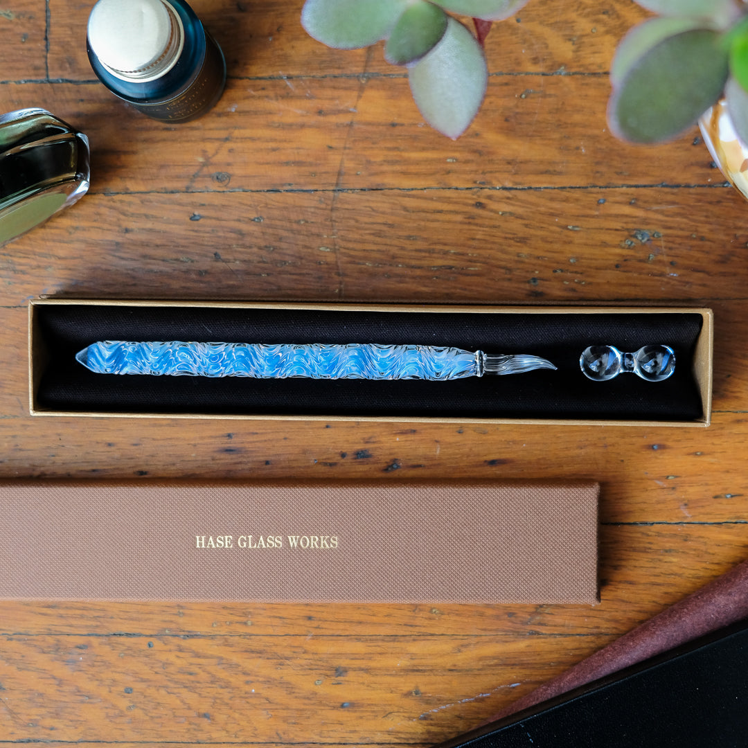 Glass Pen - HASE - Ripples HASE Nib (Fude) - Sky Blue
