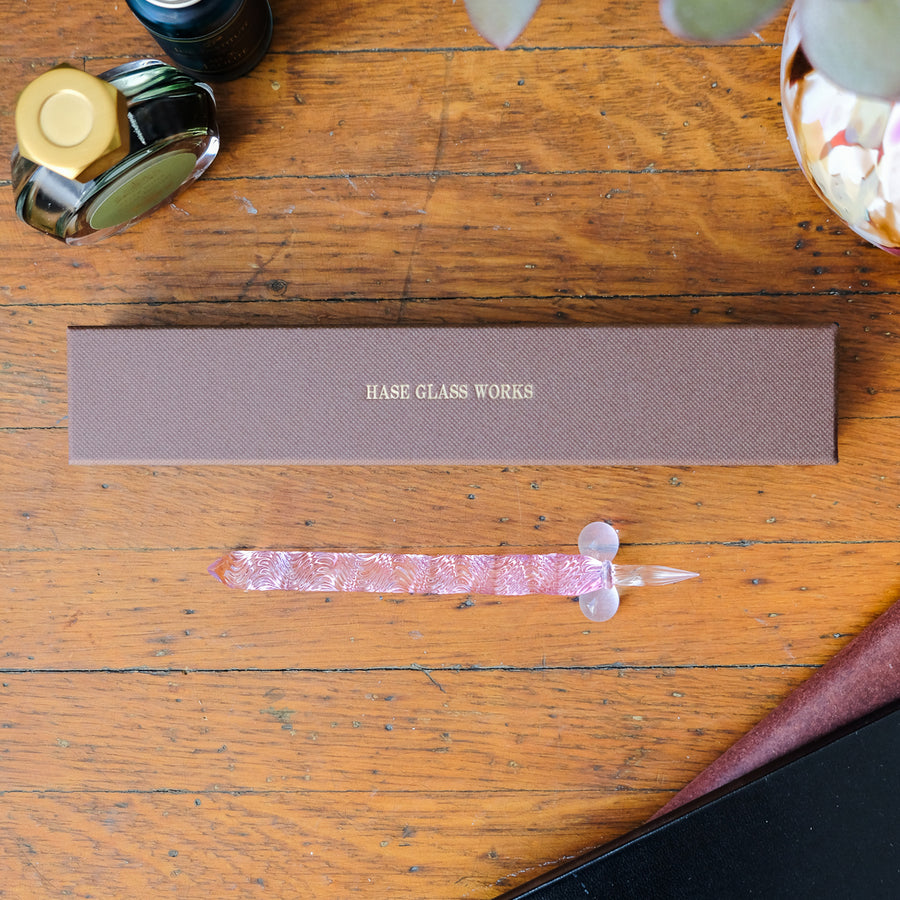 Glass Pen - HASE - Ripples Normal Nib - Pink