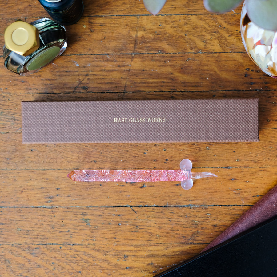Glass Pen - HASE - Ripples HASE Nib (Fude) - Pink