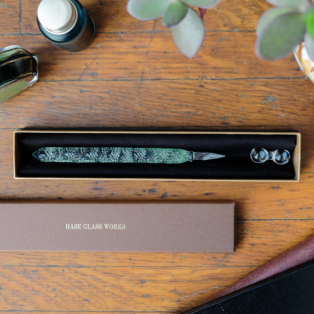 Glass Pen - HASE - Ripples Normal Nib - Mint