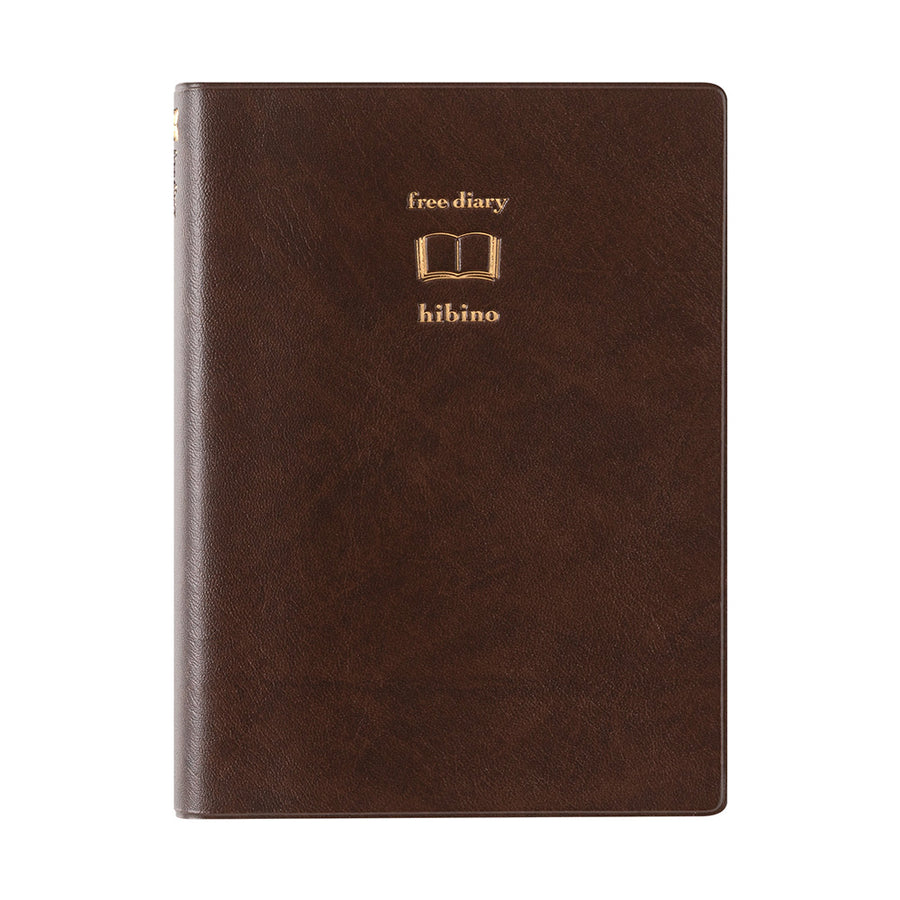 Midori Hibino A6 Free Diary - Brown