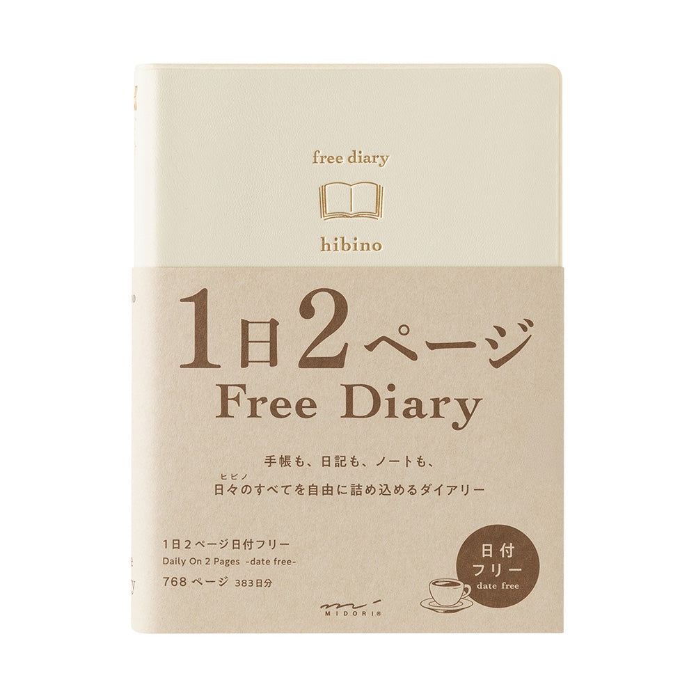 Midori Hibino A6 Free Diary - Ivory