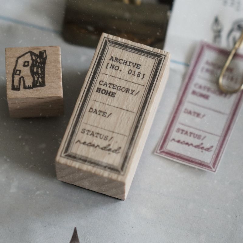 PRE ORDER: Black Milk Project Archive Rubber Stamp - (Vertical) FRAMES BMP341 - D (V) Archive No. 018 - Home