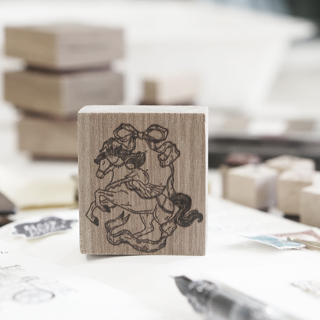 Pre Order: Black Milk Project Traveling Stationer Rubber Stamp - Horseback BMP309