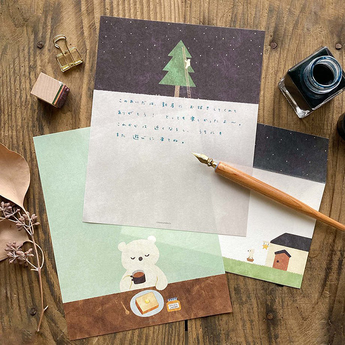 Cozyca Letter Set - Artist: Mariko Fukuoka - Hoshi Kuma