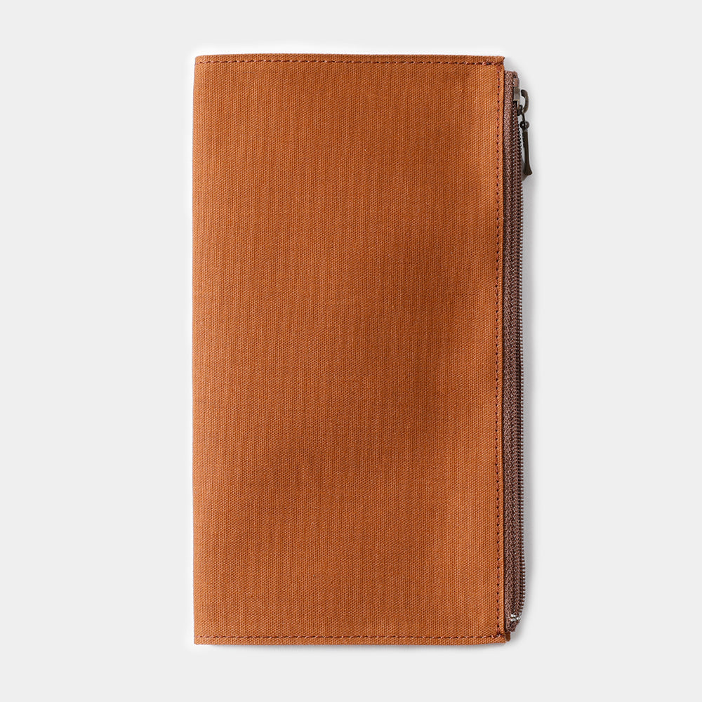 TRAVELER'S Factory Cotton Zipper Case - Brown (Regular)