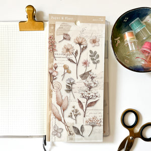 Mind Wave Paper and Plant Series Sticker SET - 81683 Beige