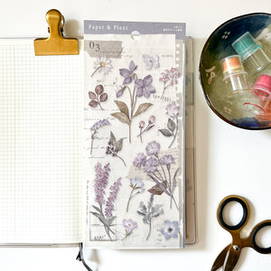 Mind Wave Paper and Plant Series Sticker SET - 81684 Purple
