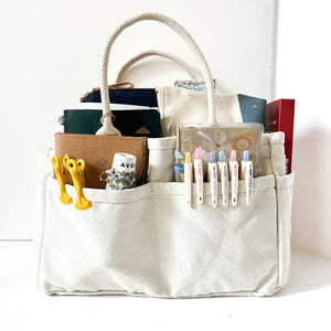 Canvas Planner Tote - Natural