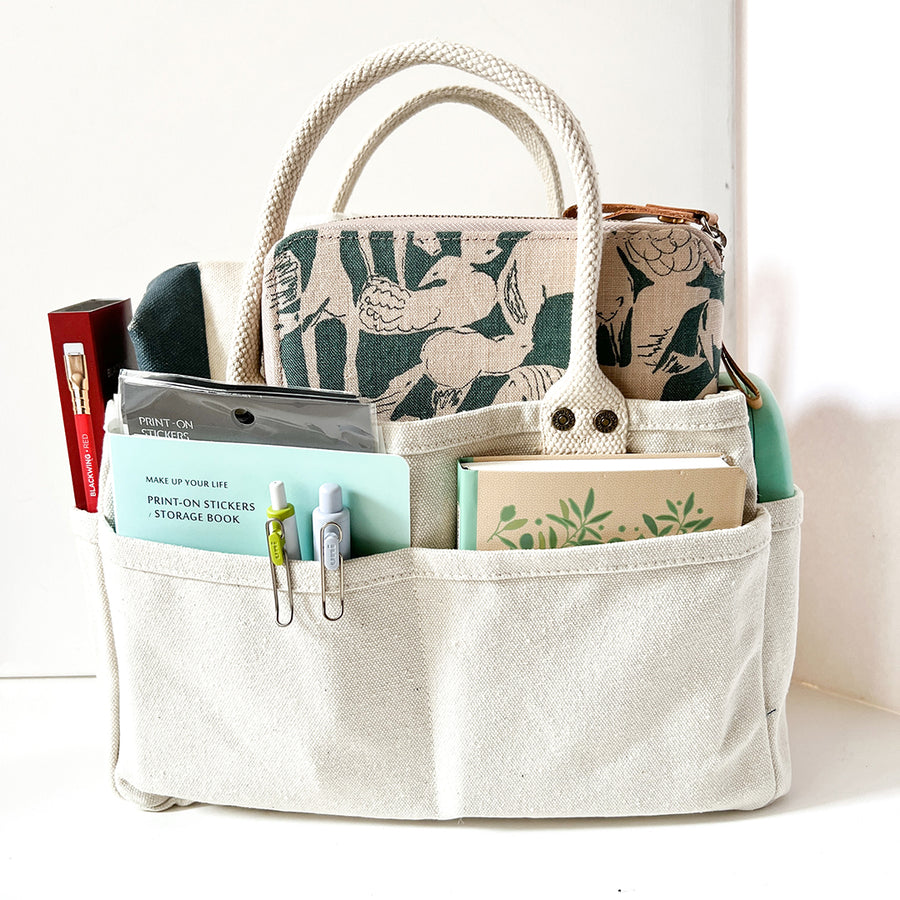 Canvas Planner Tote - Natural