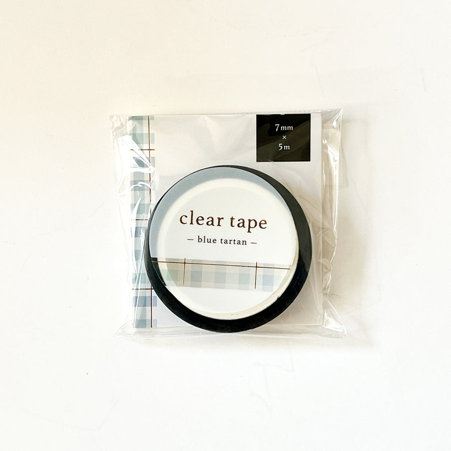 Mind Wave 7mm Clear Tape - 95294 Blue Tartan