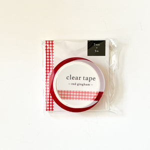 Mind Wave 7mm Clear Tape - 95286 Red Gingham