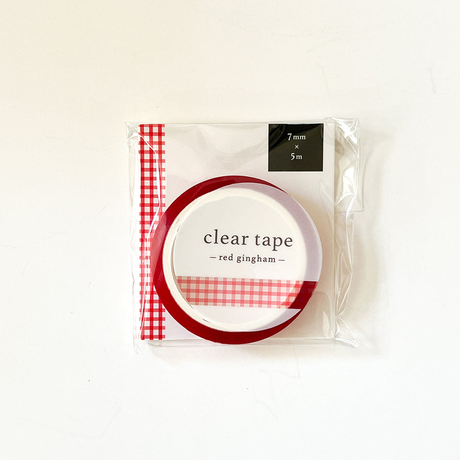 Mind Wave 7mm Clear Tape - 95286 Red Gingham