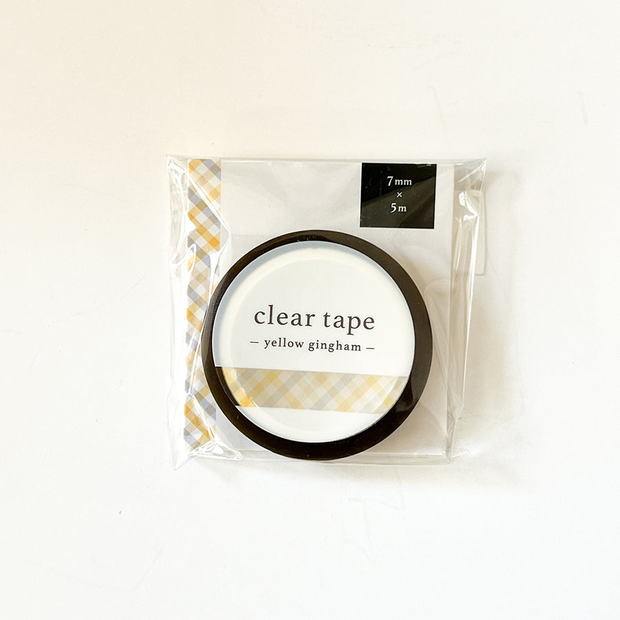 Mind Wave 7mm Clear Tape - 95287 Yellow Gingham
