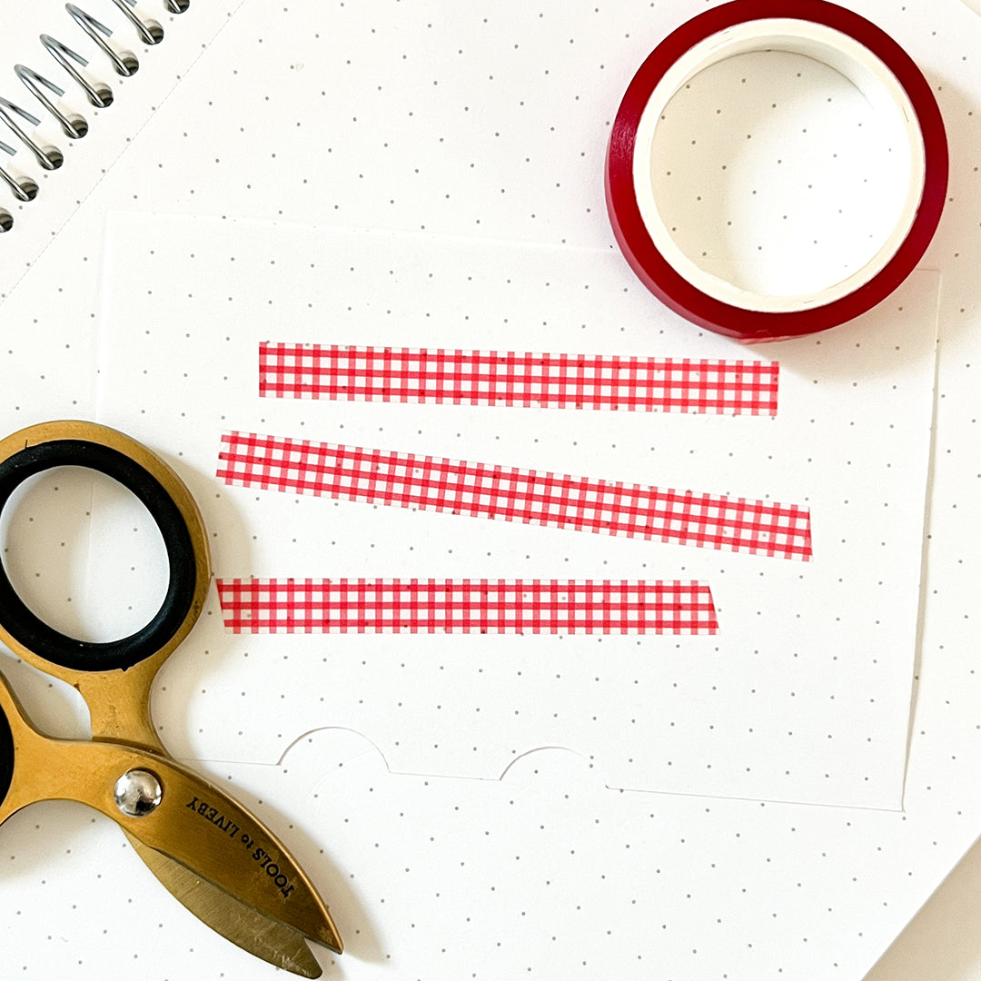 Mind Wave 7mm Clear Tape - 95286 Red Gingham