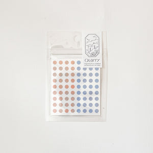 Iroha Tiny Quarry Stone Seal Stickers 5mm Octagon - Beige x Blue