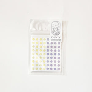 Iroha Tiny Quarry Stone Seal Stickers 5mm Octagon - Yellow x Purple