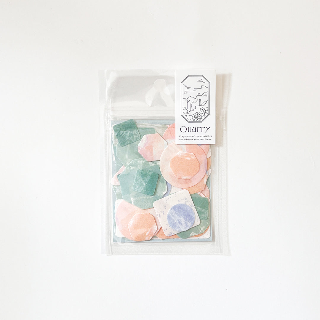 Iroha Quarry Stone Seal Sticker Flakes - Green Mix