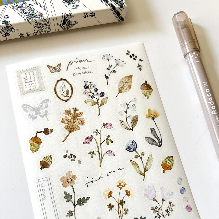 Pion Sticker Sheet - Flower