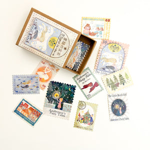 Shinzi Katoh Postage Style Kirapika Flake Stickers (12) - Andersen's Fairy Tales 2