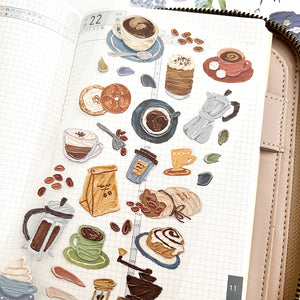 Mind Wave Painting Sticker 81764 Coffee