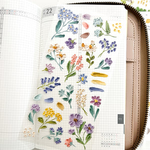 Mind Wave Painting Sticker 81760 Flower Blue
