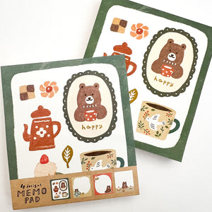 Furukawa Wa-Life Kira Memo Pad - Cup to Kuma LM228 Ltd. Winter Edition