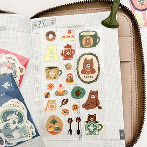 Furukawa Wa-Life Kira Seal Stickers - Cup to Kuma QS175 Ltd. Winter Edition