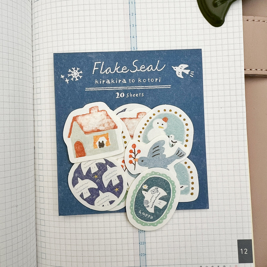 Furukawa Paper Sticker Flakes - Kira Kira to Kotori QSA175 Ltd. Winter Edition