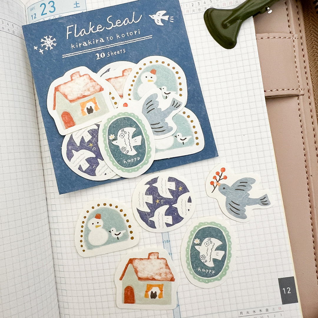 Furukawa Paper Sticker Flakes - Kira Kira to Kotori QSA175 Ltd. Winter Edition