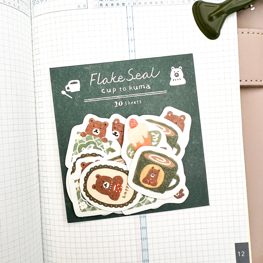 Furukawa Paper Sticker Flakes - Cup to Kuma QSA173 Ltd. Winter Edition