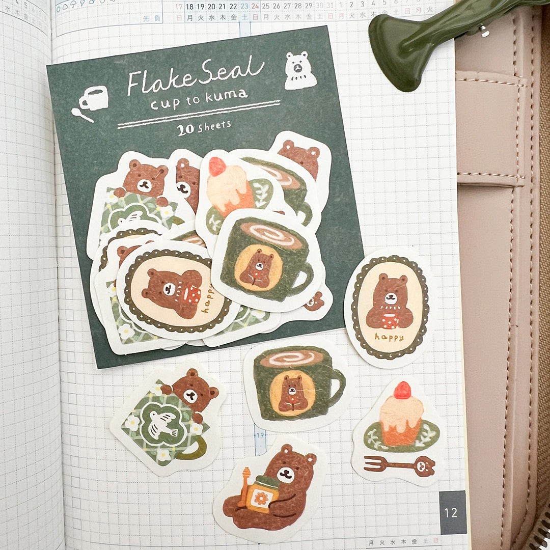 Furukawa Paper Sticker Flakes - Cup to Kuma QSA173 Ltd. Winter Edition