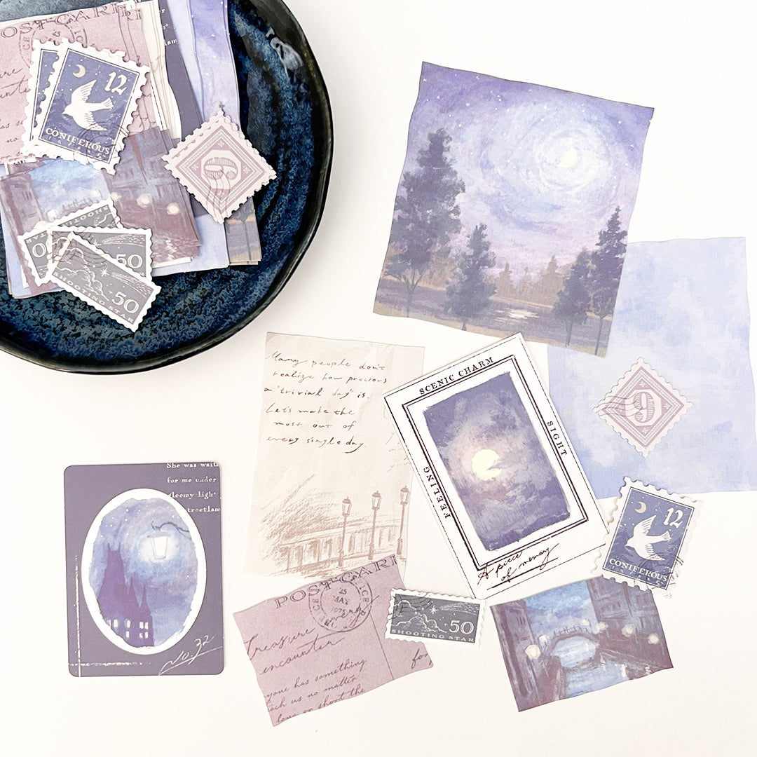 Mind Wave Landscape Sticker Flake - 81776 Moonlight
