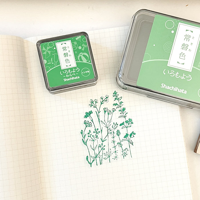 Shachihata Iromoyo MINI Ink Pad - Joban Tokiwairo 常磐色 - HAC-S1-G