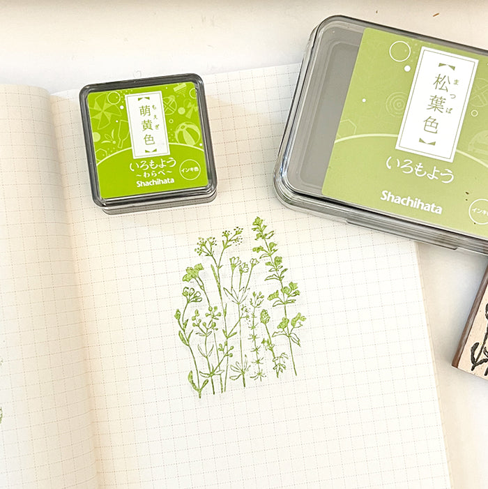 Shachihata Iromoyo MINI Ink Pad - Moe yellow 萌黄色 - HAC-S1-YG