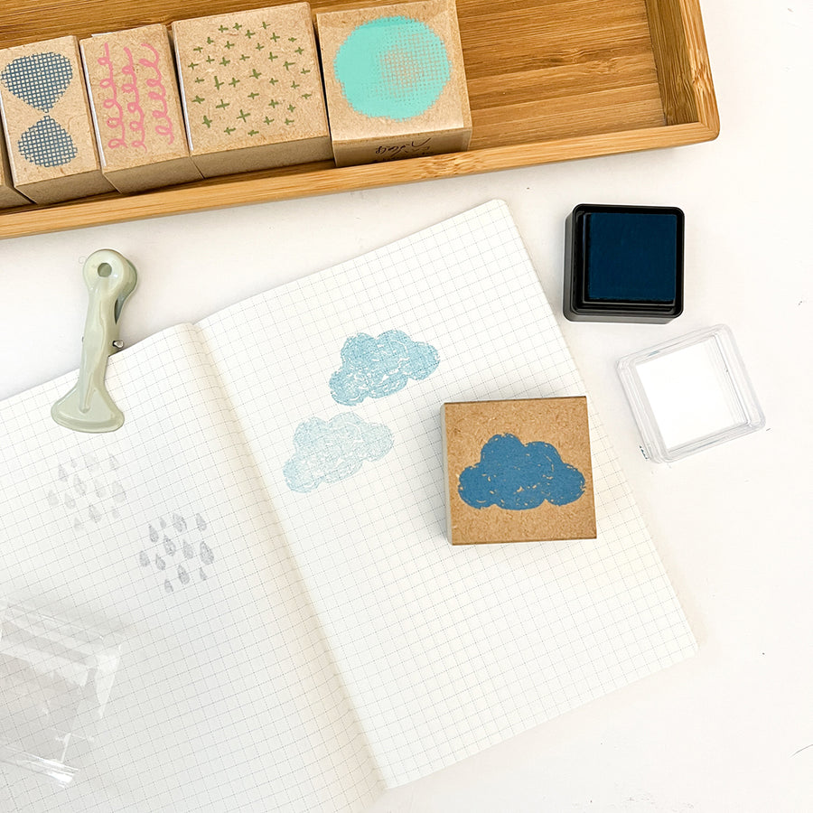 Kodomo No Kao Hanko Rubber Stamp - Cloud 1086-005