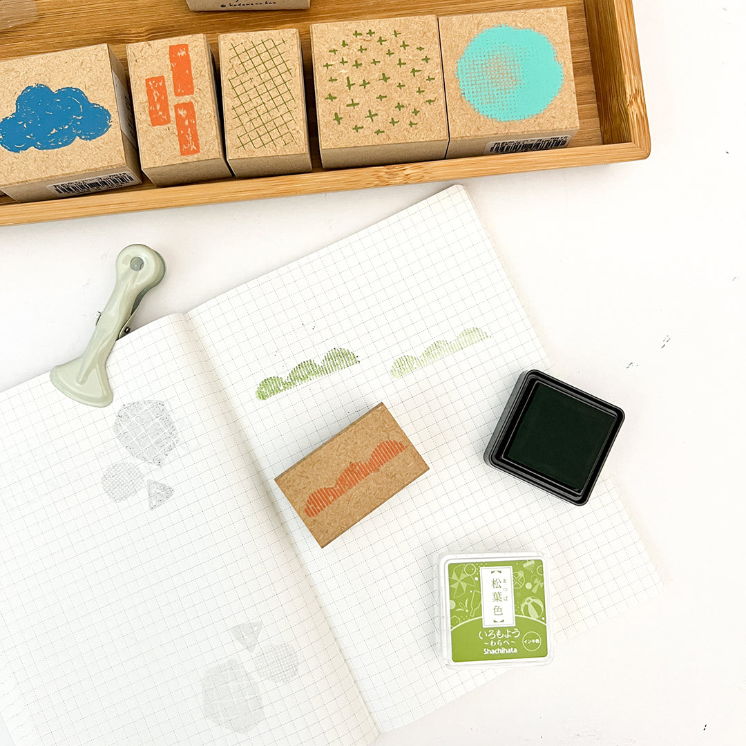 Ready Made Rubber Stamp - Vintage Letter & Number Wooden Rubber Stamp Set