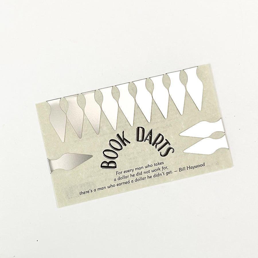 Book Darts - Metal Bookmarks - Silver
