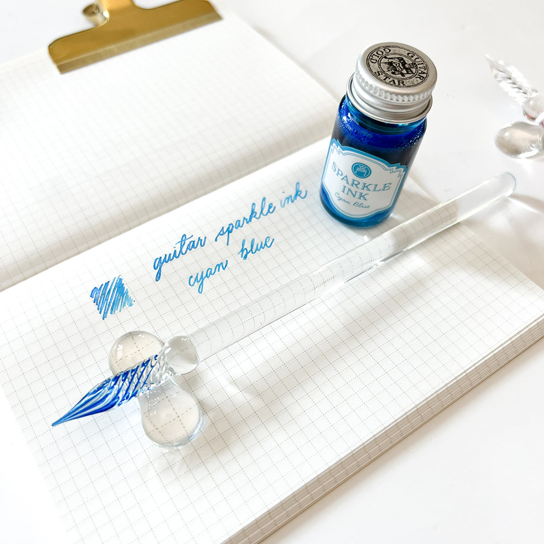 Azonx Cylinder Straw Style Glass Dip Pen - Clear