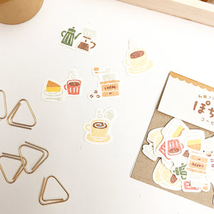 Furukawa Paper Paper Sticker Flakes - Coffee QSA27