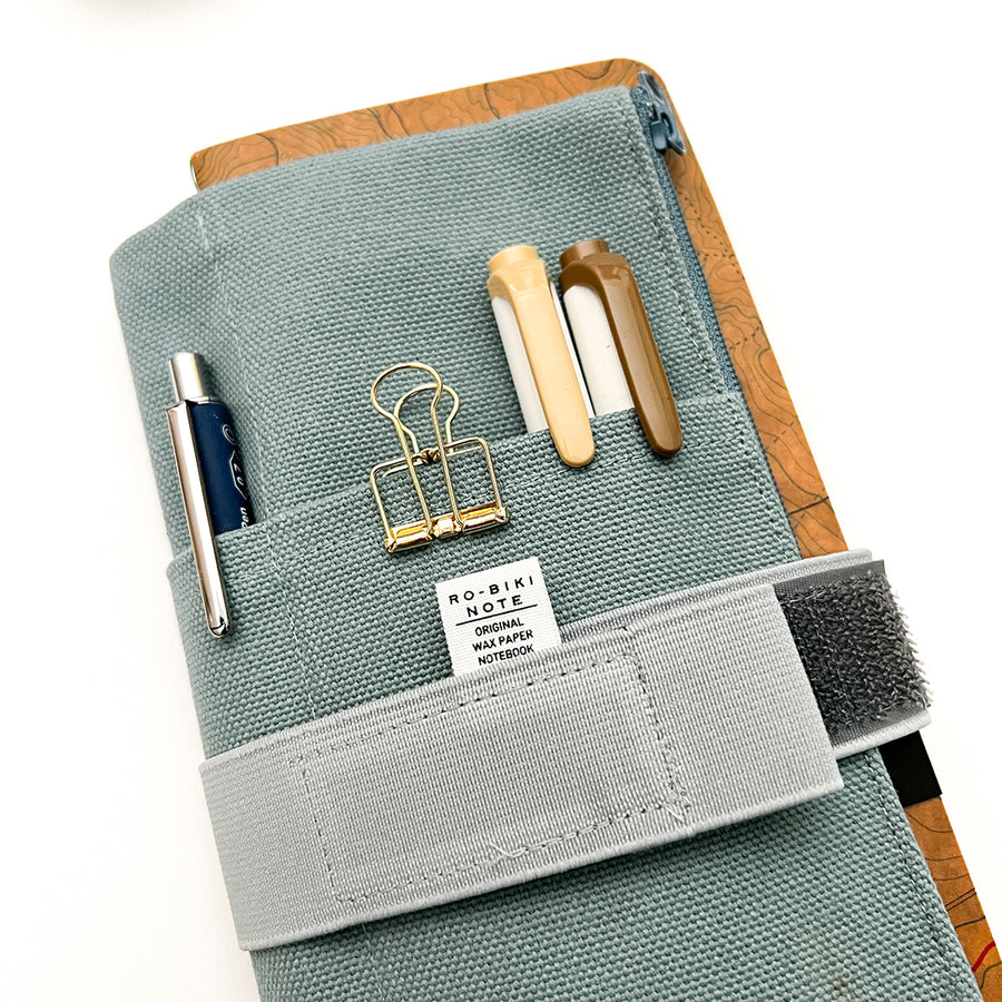 Ro-Biki Note Canvas Cover - Soft Blue