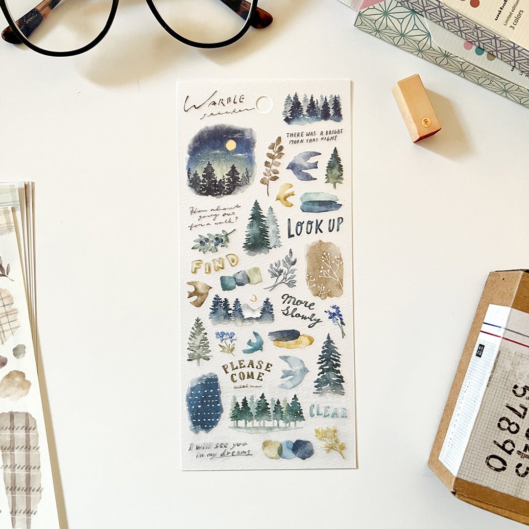 Mind Wave Warble Series Sticker - 81628 Navy