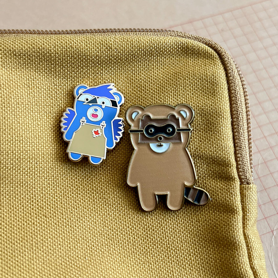 Tono & Lims enamel pin - Masked Bandit Racoon