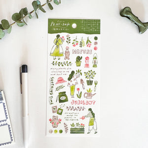Mind Wave Play & Ink Sticker - Grow Plants 81854