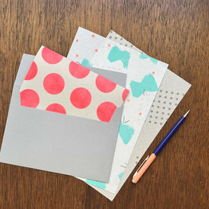 Mizushima IROIRO Letter Writing Set - Neon
